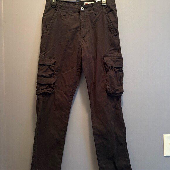 Wrangler Other - Wrangler Men's Cargo Pants Black Taper Fit Stretch Multipocket Size 30x30